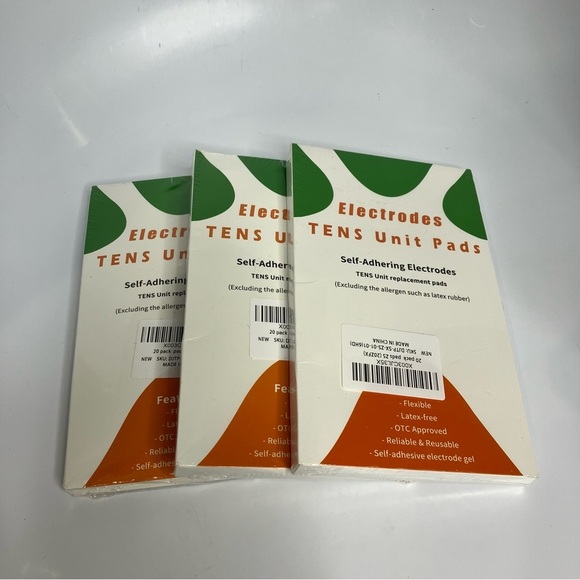TENS unit replacement pads electrodes bundle of 3) 20 pack new in package - Picture 1 of 5